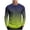 Green-05, variant on Rvwovn Men's Striped T-Shirt, Gradient Color Short Sleeve Crewneck Casual Basic Summer Tee