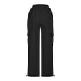 thumbnail image 6 of XuJwPNcy Sweatpants for Women V Waisted Wide Leg Lounge Cargo Pants with Pockets Casual Comfy Athletic Pants, 6 of 7