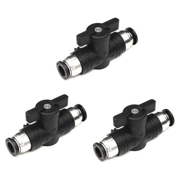4mm Push Connect Valve Valve 4mm Air Flow Control Valve Quick Connect Valve Tube Fittings 3 Pack