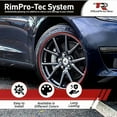 thumbnail image 7 of RimPro-Tec Wheel Bands Best Rim Protectors for Car - Car Wheel Hub Rim Scratch Prevention Edge Protector - Rim Guards for Car Wheels - Black Track/Red Pinstripe Fit From 12" to 22” Set of Wheels, 7 of 7