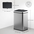 thumbnail image 3 of HOMCOM 10.6 Gallon Automatic Garbage Can, Touchless Trash Can, Silver, 3 of 10