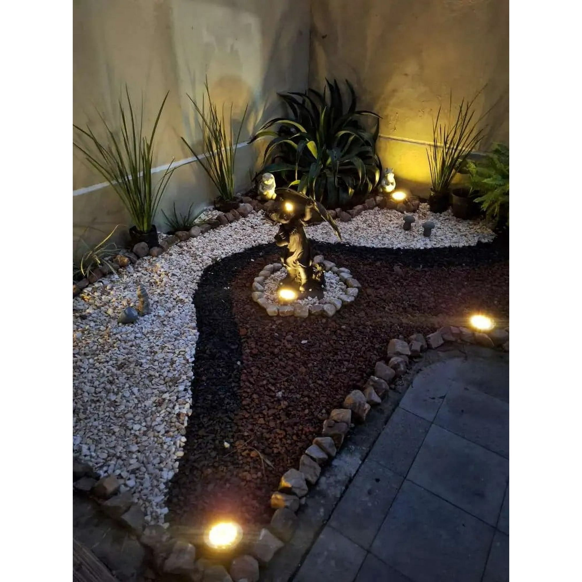 VUVIMEX 12PACK Solar Ground Lights Outdoor,8 LED Solar Powered in Ground Disk Light for Driveway Walkway Pathway Lawn Patio Yard Outside Garden Decor