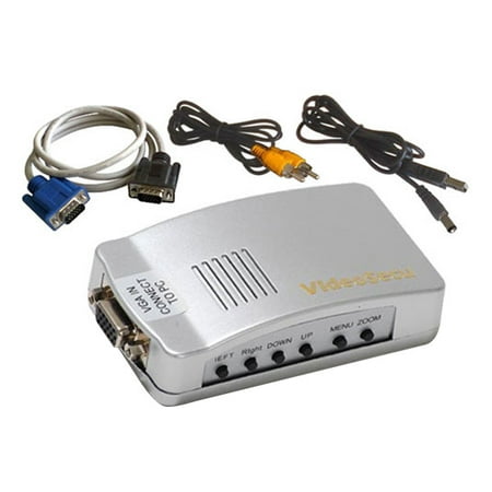 VideoSecu PC VGA to AV TV RCA Video Converter Switch Box Adapter MAC CCTV Surveillance (Best Media Converter For Mac)