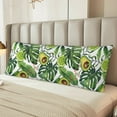 thumbnail image 6 of Disketp Watercolor Green Tropical Print Body Pillow Cover - Super Soft 20x54 Body Pillow Case,Long Side Hidden Zipper, 6 of 8