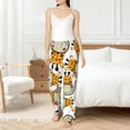 thumbnail image 5 of Uemuo Giraffes Head Pattern Women's Wide Leg Palazzo Lounge Pants with Pockets Light Weight Loose Comfy Casual Pajama Pants-Small, 5 of 9