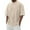 63# Beige, variant on Mens Oversized Tshirts Short Sleeve Crew Neck Summer Shirts Casual Loose Cotton Vintage Tee Basic Tops Black L