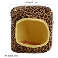 thumbnail image 3 of Cute Leopard Rat Hammock Cotton Pet Hamster Warm Hammock Hanging Sleeping Nest for Squirrel Hedgehog Guinea Pig Pet Sleeping Accessories(Pink Leopard)[Yellow Leopard], 3 of 7