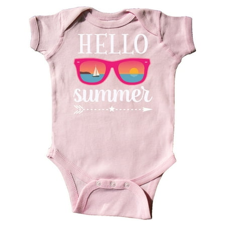 

Inktastic Hello Summer Vacation Sunglasses Gift Baby Girl Bodysuit