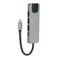 thumbnail image 3 of Hub USB C 5 en 1 USB3.0 87W PD Carga rápida Gigabit Ethernet USB C a interfaz multimedia de alta definición Adaptador USB C, 3 of 10