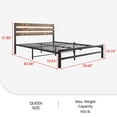 thumbnail image 6 of Metal Bed Frame Queen Size, Black Platform with Headboard and Footboard, Sturdy Steel Slat Support, Mattress Foundation, Metal Bed Frame for Bedroom, 6 of 6
