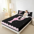 thumbnail image 4 of Manfei Letter P Twin Sheet Set,Pink Bow Galaxy Print,3-Piece, 4 of 7