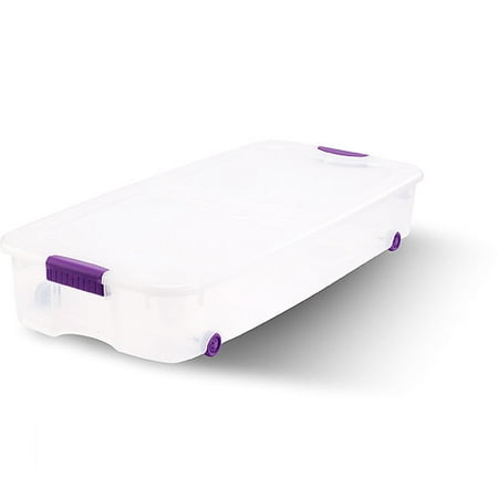 Sterilite Wheeled Underbed Box, Set of 4