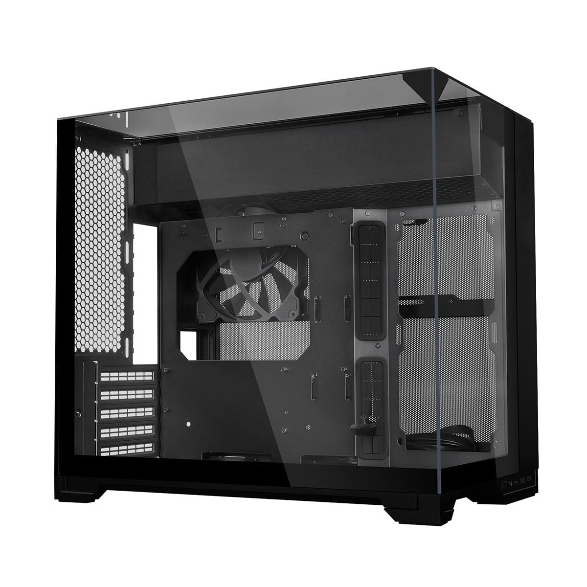 Lian Li O11VMX O11 Vision-M ATX Mid-Tower PC Case with Triple Tempered Glass - Black