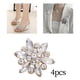 thumbnail image 5 of 4x de de imitación en apariencia de flor Bling DIY Broches de Adornos decorativos para manualidades Fabricación Bolsa , Oro Macarena Botones de diamantes de imitación, 5 of 8