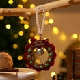 thumbnail image 1 of Guirnalda navideña roja con cascabeles, lazos, copos de nieve y cadena de perlas | Decoración navideña para colgar en la puerta, ideal para decorar el árbol y el hogar., 1 of 5
