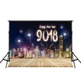 thumbnail image 2 of ABPHOTO Polyester Happy New Year Theme Backdrop for Photography Fireworks Photographic Background City Night View Foto for Fond Studio Photoshoot 7x5ft, 2 of 4
