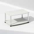 thumbnail image 2 of Furinno Turn-N-Tube 2-Tier Multipurpose Printer Stand Display & Storage Shelf, White Oak, Stainless Steel Tubes, 2 of 6