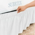 thumbnail image 4 of Subrtex Wrap Around Bed Skirt Elastic Elegant Soft Fabric Ruffled Fade Resistant Replaceable (King, White), 4 of 5