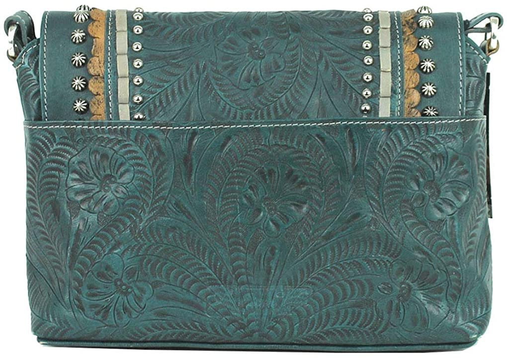 American West Blue Ridge Flap Crossbody Bag - Dark Turquoise