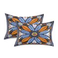 thumbnail image 2 of Haosy Satin Pillowcase for Hair and Skin Standard Cooling Silk Pillow Case with Envelope Closure Blue Orange White Feather 20"x40", 2 of 9