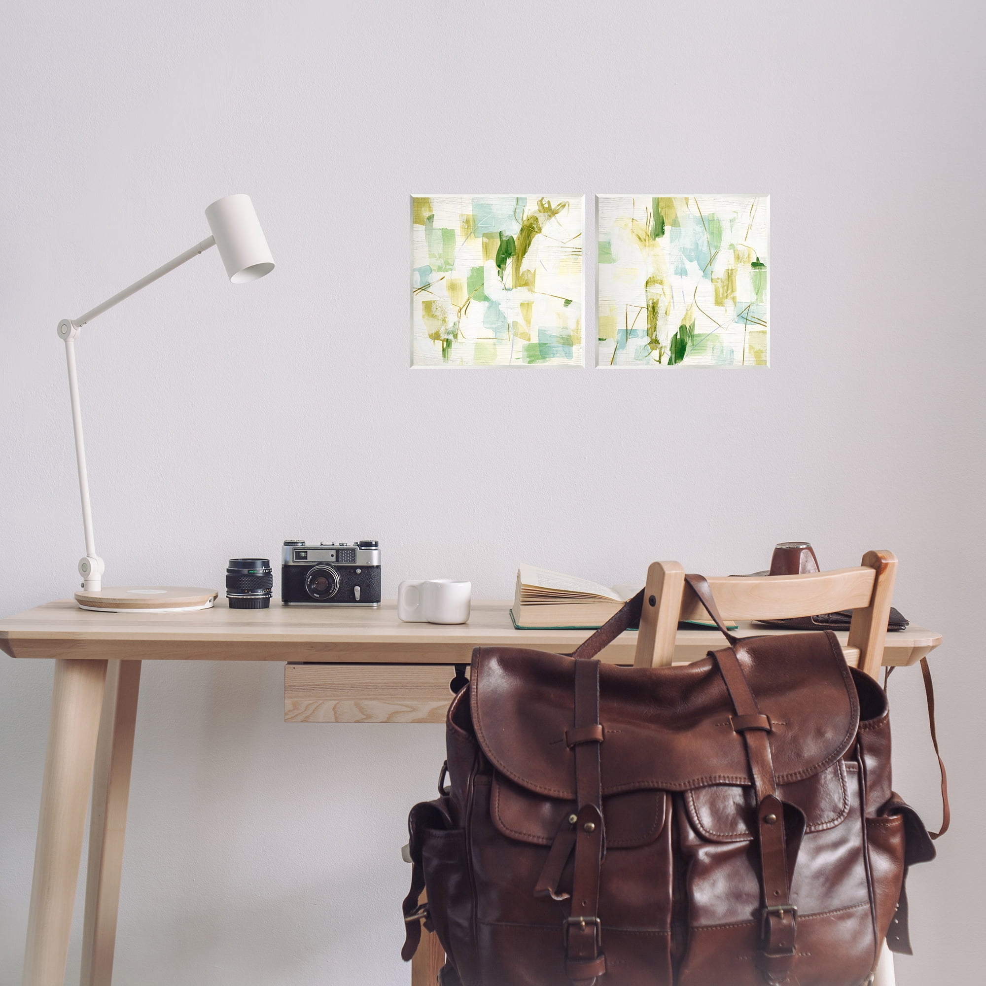 Stupell Industries Abstract Chaotic Patterns Abstract Painting Unframed Art Print Wall Art, 12 x 12, Set of 2