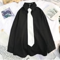 thumbnail image 1 of EBAIHUI, otoño 2023, blusa holgada de manga larga para estudiantes, camisa blanca y negra con cuello vuelto, camisa informal de gran tamaño, Top Vintage Tan Jianjun  unisex, 1 of 2
