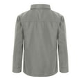 thumbnail image 3 of LiiYii Kids Boys Long Sleeve Button Down Dress Shirt Formal Uniform Turn Down Collar Tops Solid Color Blouse Gray 11-12, 3 of 6