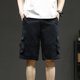 thumbnail image 4 of Pantalones Cortos Deportivos para Hombre con Bolsillos de Moda Casual Múltiples Bolsillos Pantalones Cortos, Algodón Sólido, 4 of 9