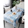 thumbnail image 6 of Blue Coastal Table Cloth, Starfish Coral Summer Beach Nautical Waterproof Tablecloth for Rectangle Tables, Reusable Washable Fabric Table Cover for Restaurant Kitchen Dining Tables 54"x108", 6 of 6