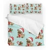 GZHJMY Duvet Cover Sets Full Size, Christmas Dog and Candy Soft Microfiber Comforter Protector Set 3 PCS(1 Duvet and 2 Pillow Shams) Bedding Set 80x90 in
