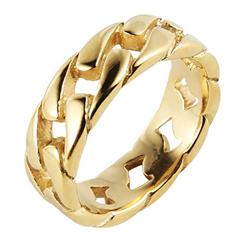 HZMAN Mens Stainless Steel 7mm Wide 
