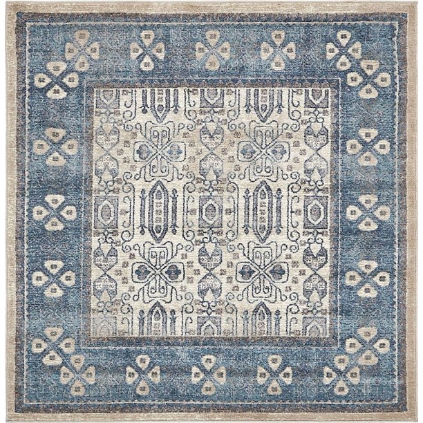 Transitional Linz Collection Area Rug In Khaki Color And Rectangle Round Runner Square Shape Walmart Com Walmart Com