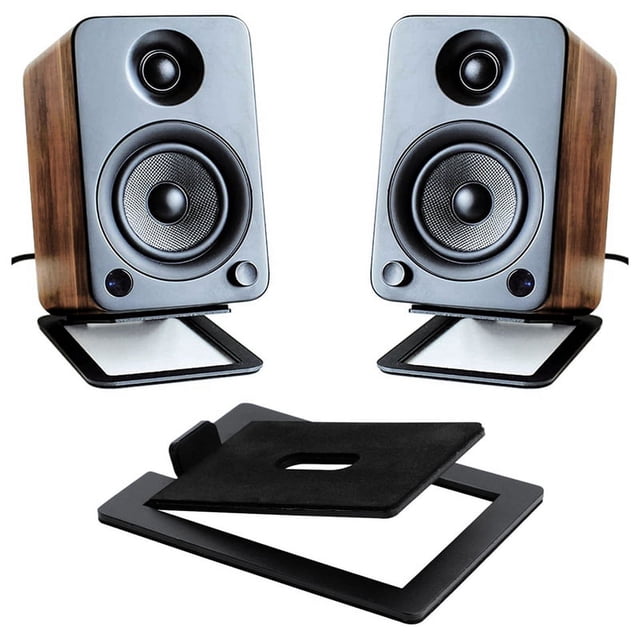 Base de Support pour Haut-Parleur Est Faite pour Support Inférieur de Haut-Parleur de Table avec Absorption des Chocs et Qualité Sonore Améliorée Noir