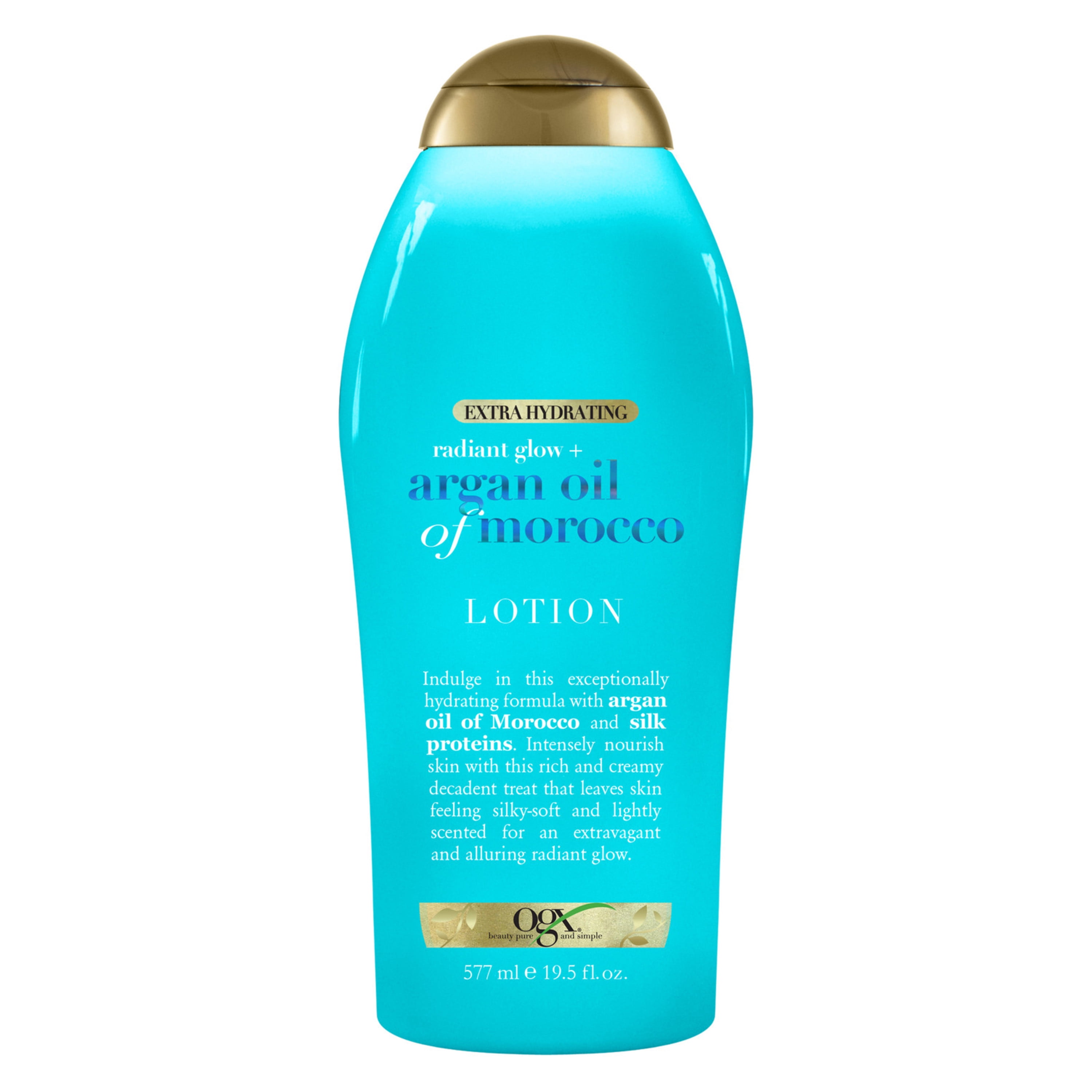 Aas speelplaats Versnel OGX Radiant Glow + Argan Oil of Morocco Extra Hydrating Body Lotion for Dry  Skin, Nourishing Creamy Body & Hand Cream for Silky Soft Skin,  Paraben-Free, Sulfated-Surfactants Free, 19.5 oz - Walmart.com