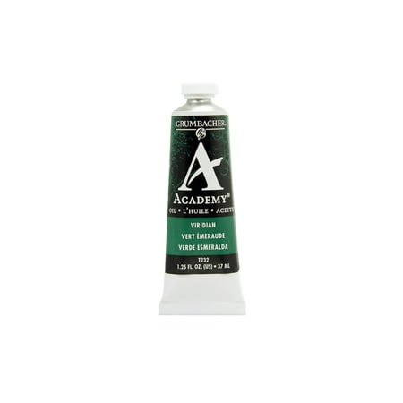 - Grumbacher Academy Oil Color, 37ml Tube, Viridian Hue
