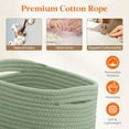thumbnail image 3 of Lifewit 6 Pack Woven Baskets for Storage, Cotton Rope Baskets Cube Storage Bins, Cute Small Shelf Baskets for Organizing, Round Storage Box Caddy for Closet, Living Room, Bedroom, Playroom, Green, 3 of 8