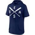thumbnail image 2 of Men's Fanatics Navy Seattle Mariners Iconic Rebel Short Sleeve Hooded Top, 2 of 3