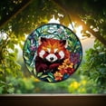 thumbnail image 2 of Cute Red Panda Glass Suncatcher, Wildlife Window Art for Animal Lovers, Unique Glass Decor for Bedroom, Living Room, or Office Space, 2 of 5