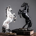 thumbnail image 2 of de Caballos de Resina, 2 Uds., Esculturas de Escritorio Detalda Decoración de Adornos para Bar perfecl Escultura de estatuilla con forma de caballo, 2 of 8