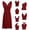 Wine, variant on Weebloom Teen Girls Summer Dress Elegant Formal Sleeveless Dress Versatile Wear Party Gown Dresses For Girls Army Green 9-14 Years