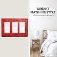 thumbnail image 3 of Red Oil Pattern 3 Gang Toggle Light Switch Cover Decorative Switch Plates and Outlet Covers Wall Plates for Electrical Kitchen Home Office Art Decor, 3 of 4