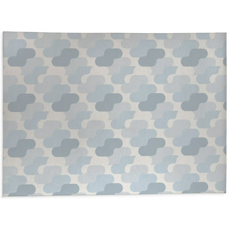 

S Curve Light Blue Kitchen Mat by Kavka Designs