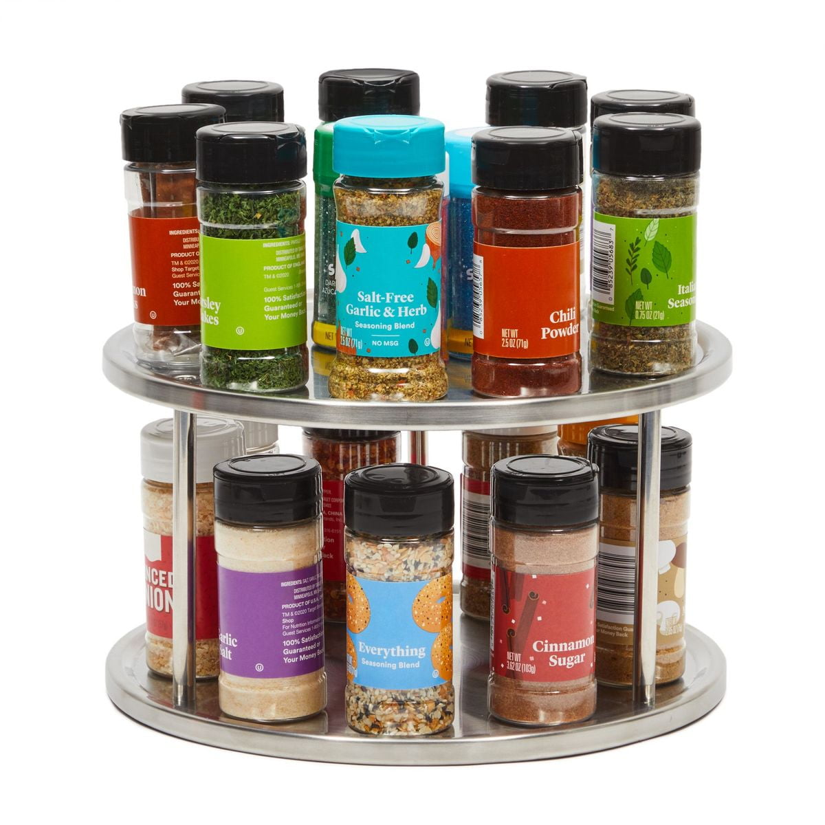 Lazy Susan Turntable Kitchen Organizer Spices Tableware Food Service 10.5 Stainless Steel