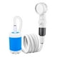thumbnail image 3 of Bomba de ducha portátil blanca multiusos, compacta, accesorio de ducha para acampar, para baño al libre, lavado de autos, jardinería, viajes., 3 of 8