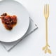 thumbnail image 2 of Juego de tenedor de postre y cuchara de café de acero inoxidable dorado con forma de hoja de árbol para frutas: elegante accesorio para comedor, 2 of 8