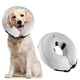 thumbnail image 1 of Collar inflable protector, conos para perros grandes para evitar que se laman, cono blando para perros después de una cirugía (gris), 1 of 7