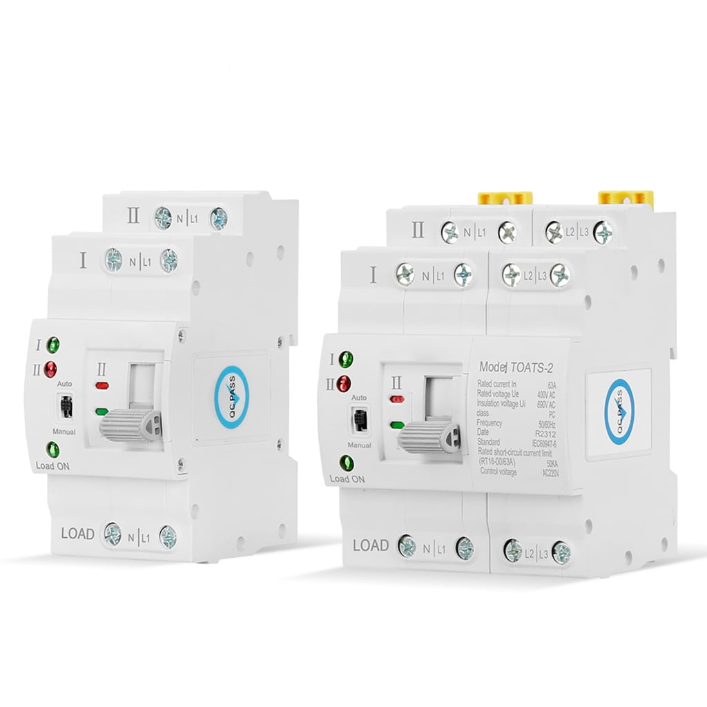 Household Automatic Transfer Switches Doublke Power Din Rail Mounted Automatic Transfer Switches Quick Installation