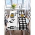 thumbnail image 3 of Farmhouse Black Plaid Rectangle Tablecloth, Vintage Country Cock Checkered Waterproof & StainResistant Tablecloth, Washable Oil-proof Table Cover for Dining/Party/Wedding/Camping/Buffet 52x70 In, 3 of 9