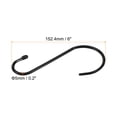 thumbnail image 2 of Unique Bargains 6' S Shaped Hooks, 6 Pack Multipurpose S Hanging Hooks, Black, 2 of 5
