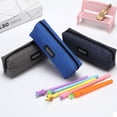 thumbnail image 4 of Estuche pequeño para lápices, bolsa para lápices para estudiantes, bolsa para monedas, bolsa para cosméticos, organizador de papelería de oficina, 4 of 5